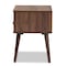 Baxton Studio Quinn White and Walnut Finished 1-Drawer Wood End Table 159-9852 - alternate 6